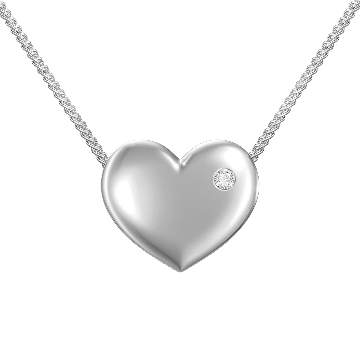 Love in a Jewel Heart Pendant