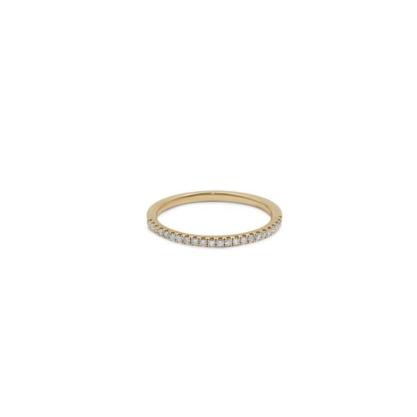 9k Yellow Gold Diamond Half Eternity Band