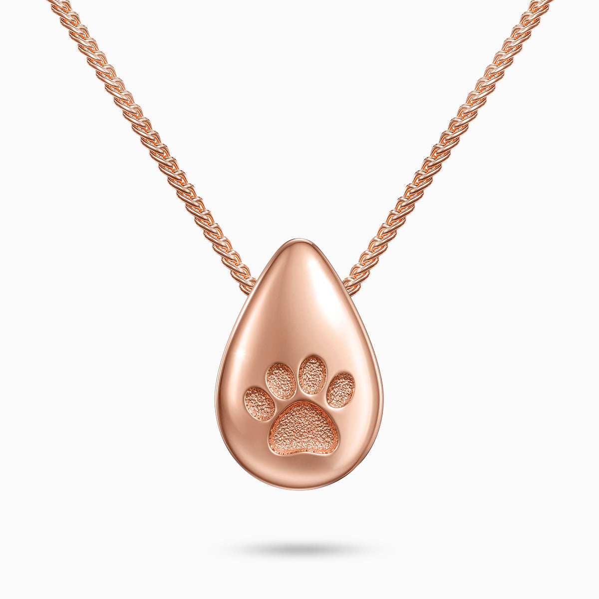 Love in a Jewel Plain Paw Print Love Drop Pendant