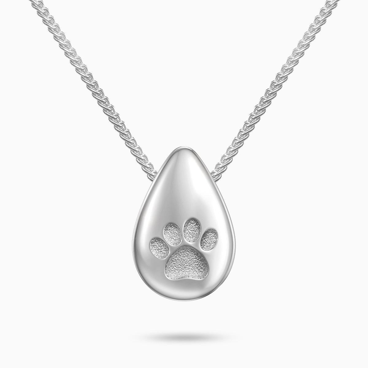 Love in a Jewel Plain Paw Print Love Drop Pendant