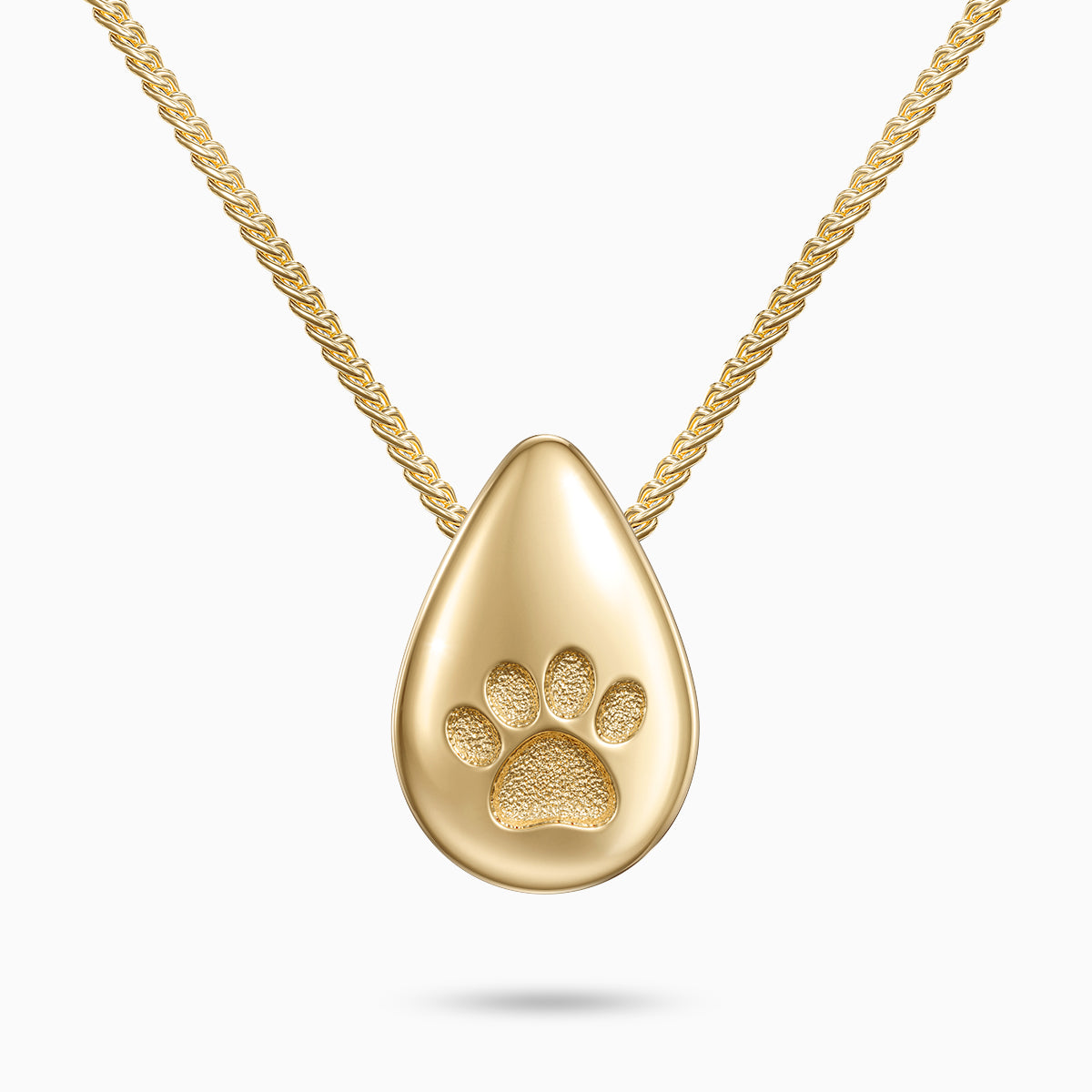 Love in a Jewel Plain Paw Print Love Drop Pendant