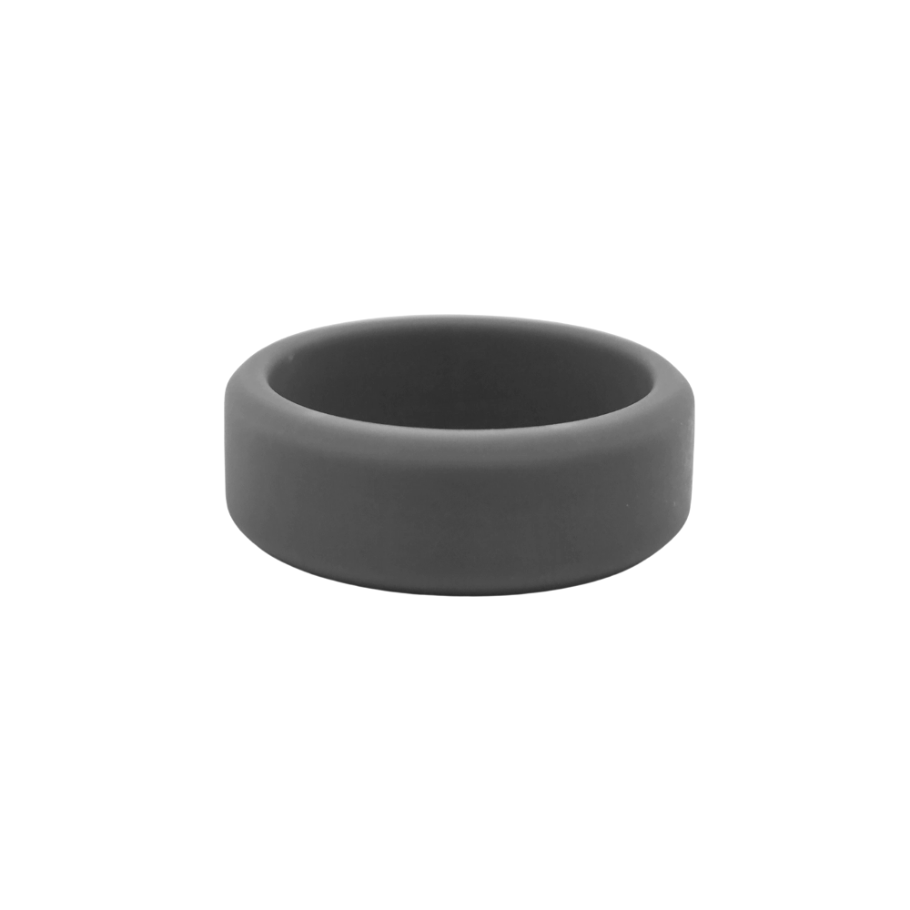 Slate Flat Beveled Edge Silicone Band