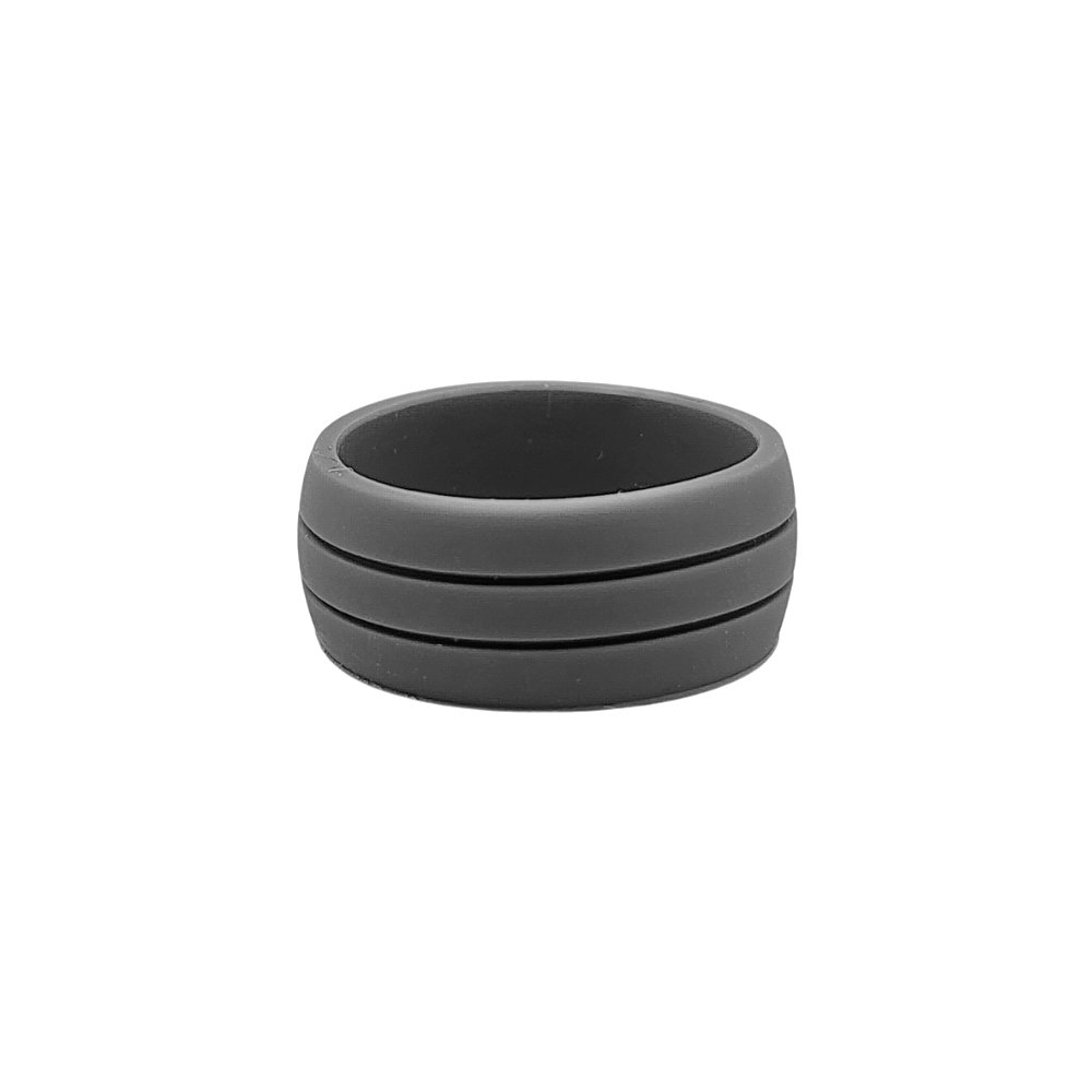 Slate Double Line Silicone Band