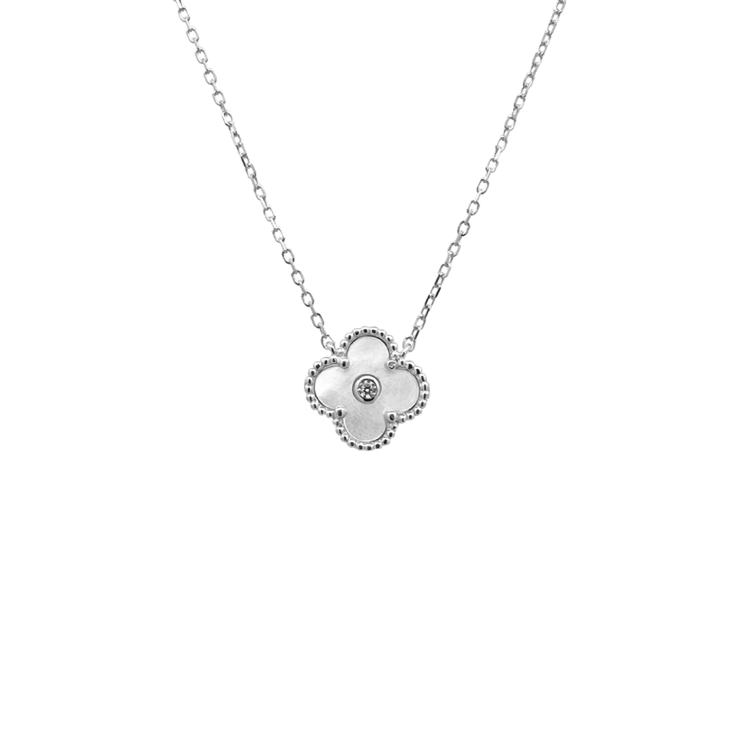 Sterling Silver Mother of Pearl Petal Pendant