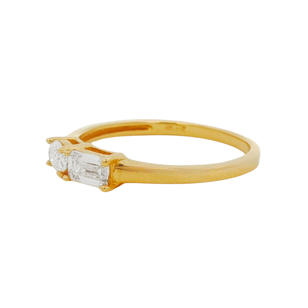 9k Yellow Gold Lab Grown Diamond Ring