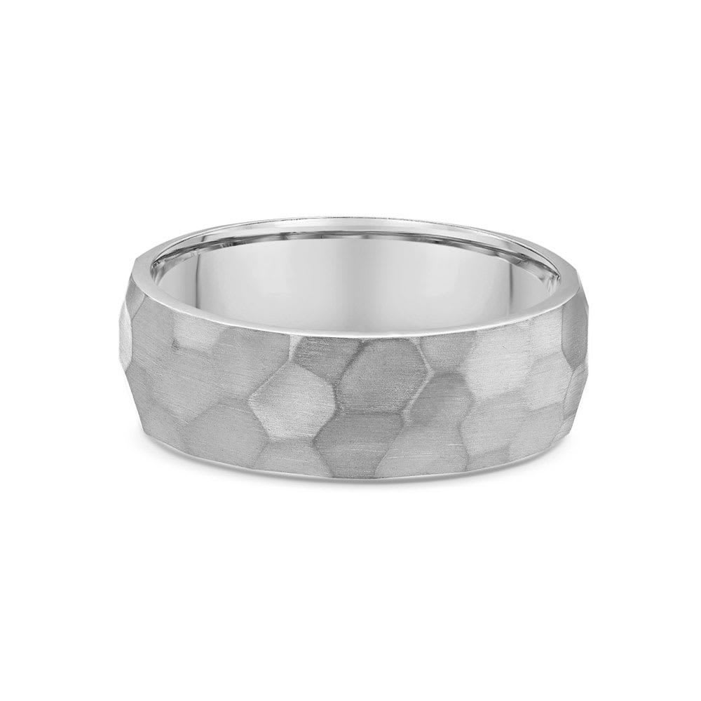 'Adrian' Hammered Wedding Band