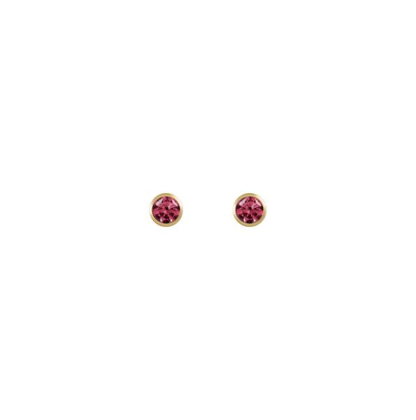 9k Yellow Gold Ruby Stud Earrings