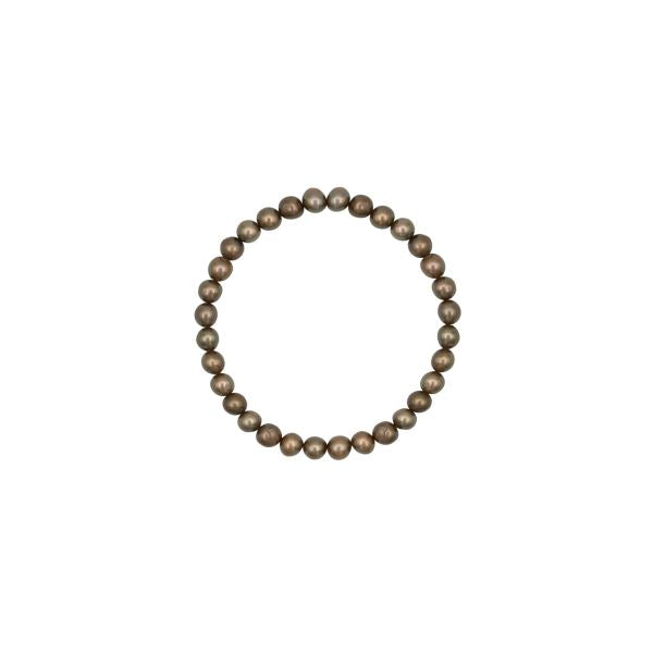 Bronze Fresh Water Pearl Stretch Bracelet