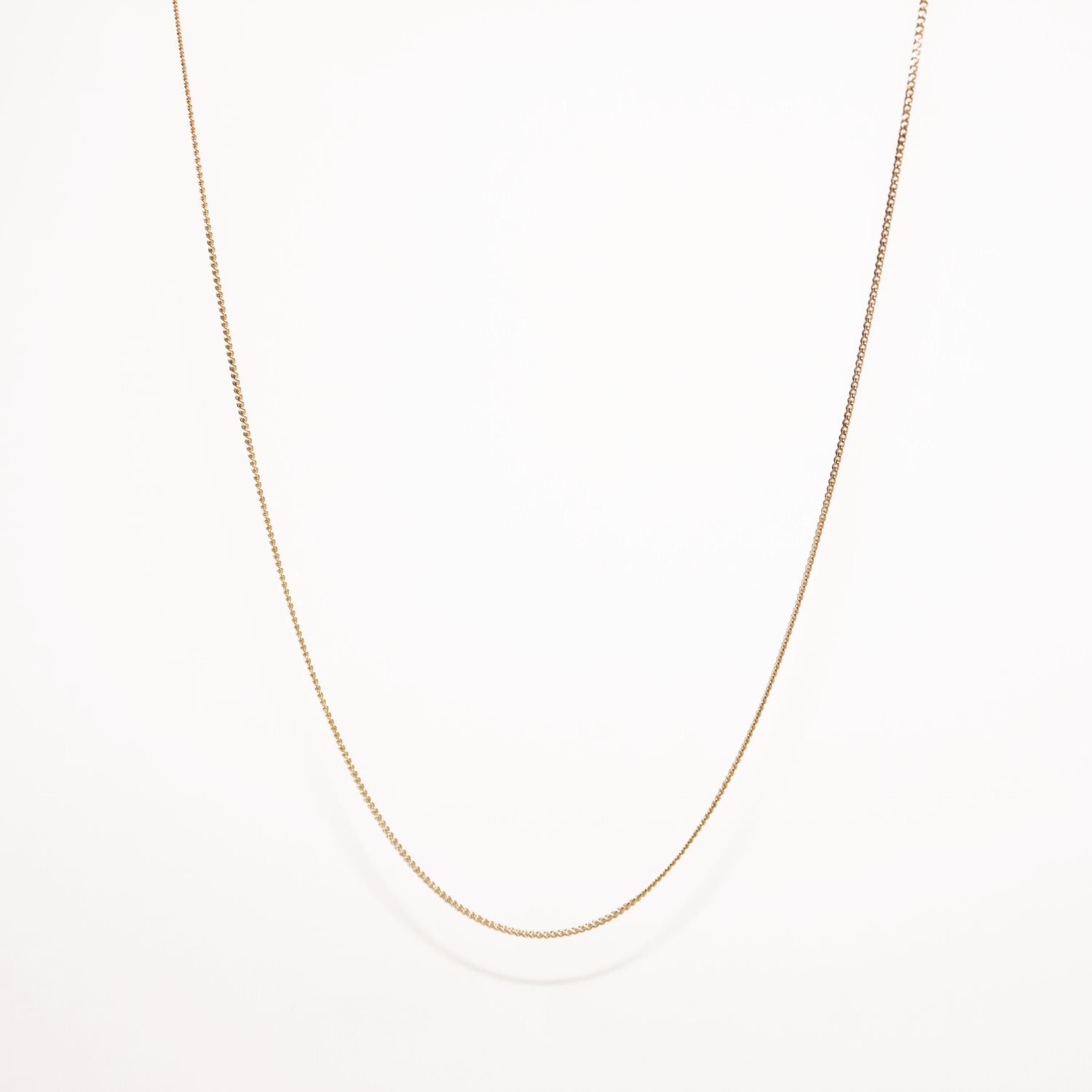 9k Yellow Gold 45cm Diamond Cut Curb Link Chain