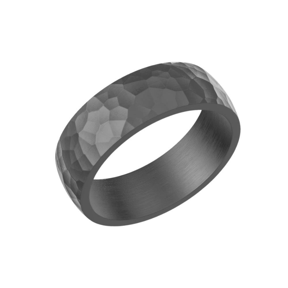 'Bennett' Hammered Tantalum Wedding Band