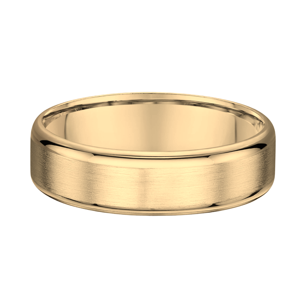 'Rowan' Brushed Polished Edge Wedding Band