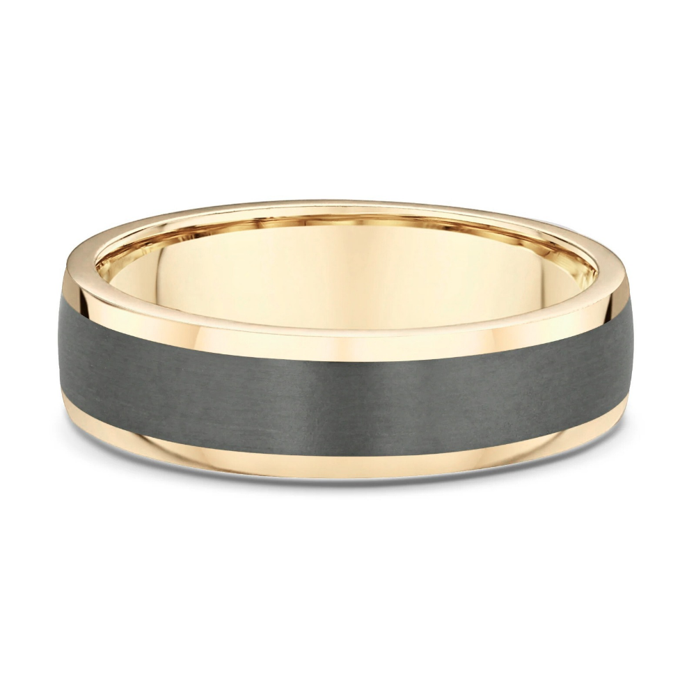 'Cade' Tantalum and Gold Wedding Ring