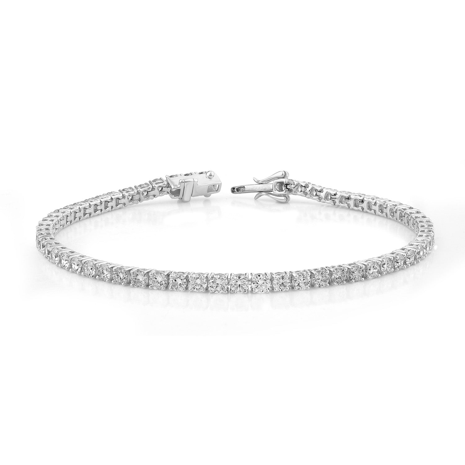 9k White Gold 5.00ct Lab Grown Diamond Tennis Bracelet